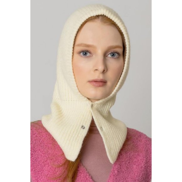 Diona J Accessories Buttoned Snood Balaclava Hat Ivory Poshmark